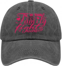 in This Family no one Fights Alone Hats Women Baseball hat Pigment Black Black Bucket hat Gifts for Women Outdoor Pigment Bla...