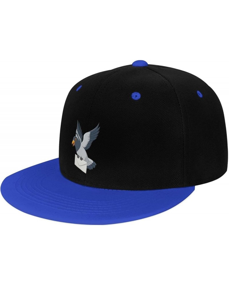 Cute Pigeon Snapback Hat for Men Women Baseball Cap Trucker Flat Bill Hats Dad Caps Blue $9.94 Baseball Caps