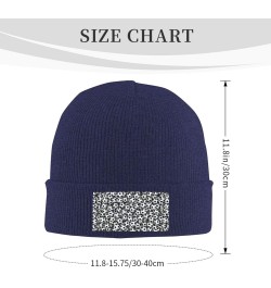 Interesting Fashion Autumn Winter Man Woman Pile of Footballs Print Beanie Hat Warm Hat Knit Hedging Cap Navy Blue $9.20 Skul...