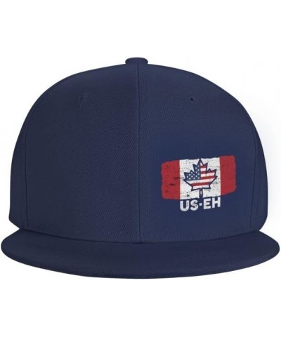 US EH America and Canada Flag-Denim Hats Cowboy Knit hat Baseball Caps Fisherman's hat Navy Blue $14.61 Baseball Caps