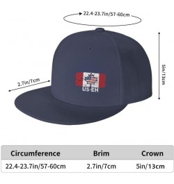 US EH America and Canada Flag-Denim Hats Cowboy Knit hat Baseball Caps Fisherman's hat Navy Blue $14.61 Baseball Caps