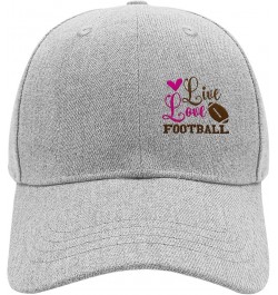 Live Love Football Baseball Cap Funny Dad Hat for Women Embroidery Gift for Grandpa Golf Caps for Vacation Pale $16.16 Baseba...