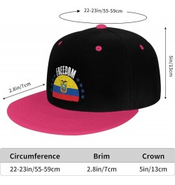 The Ecuador Flag and Freedom Snapback Hat for Men Women Baseball Cap Trucker Flat Bill Hats Dad Caps Pink $10.91 Baseball Caps