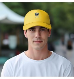 Trucker Hat Mesh Baseball Cap Adjustable Dad Hat Unisex Black Yellow $10.02 Baseball Caps