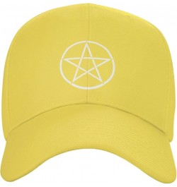 Wiccan and Pagan Symbolism Unisex Baseball Cap Golf Dad Hat Trucker Hats Yellow $10.85 Baseball Caps