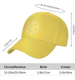 Wiccan and Pagan Symbolism Unisex Baseball Cap Golf Dad Hat Trucker Hats Yellow $10.85 Baseball Caps