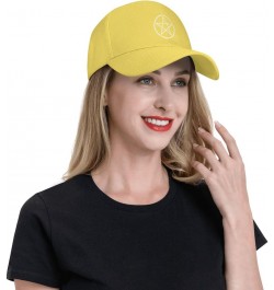 Wiccan and Pagan Symbolism Unisex Baseball Cap Golf Dad Hat Trucker Hats Yellow $10.85 Baseball Caps