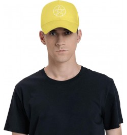 Wiccan and Pagan Symbolism Unisex Baseball Cap Golf Dad Hat Trucker Hats Yellow $10.85 Baseball Caps