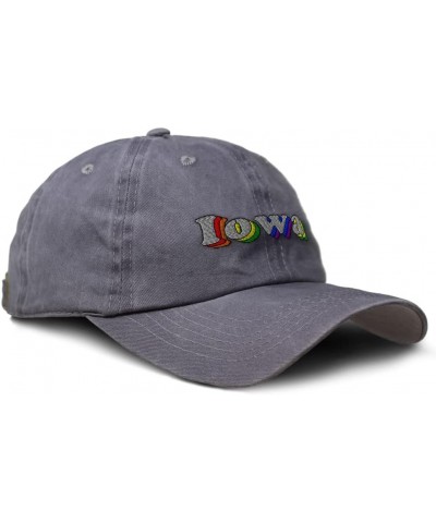 Custom Soft Washed Baseball Cap Iowa Style B Cotton Dad Hats for Men & Women Grey Design Only $14.50 Baseball Caps