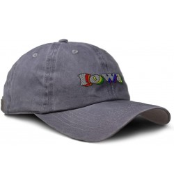 Custom Soft Washed Baseball Cap Iowa Style B Cotton Dad Hats for Men & Women Grey Design Only $14.50 Baseball Caps