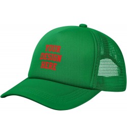 Custom Hats for Men with Your Picture Text Logo Name Personalized Hats Green $7.08 Baseball Caps