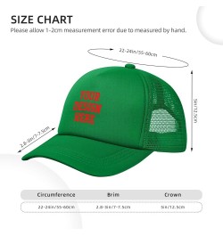 Custom Hats for Men with Your Picture Text Logo Name Personalized Hats Green $7.08 Baseball Caps