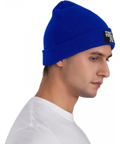 That's A-Terrible-Idea I'm in Beanie Hat for Men Women Warm Winter Cap Funny Knit Hat Blue $13.19 Skullies & Beanies