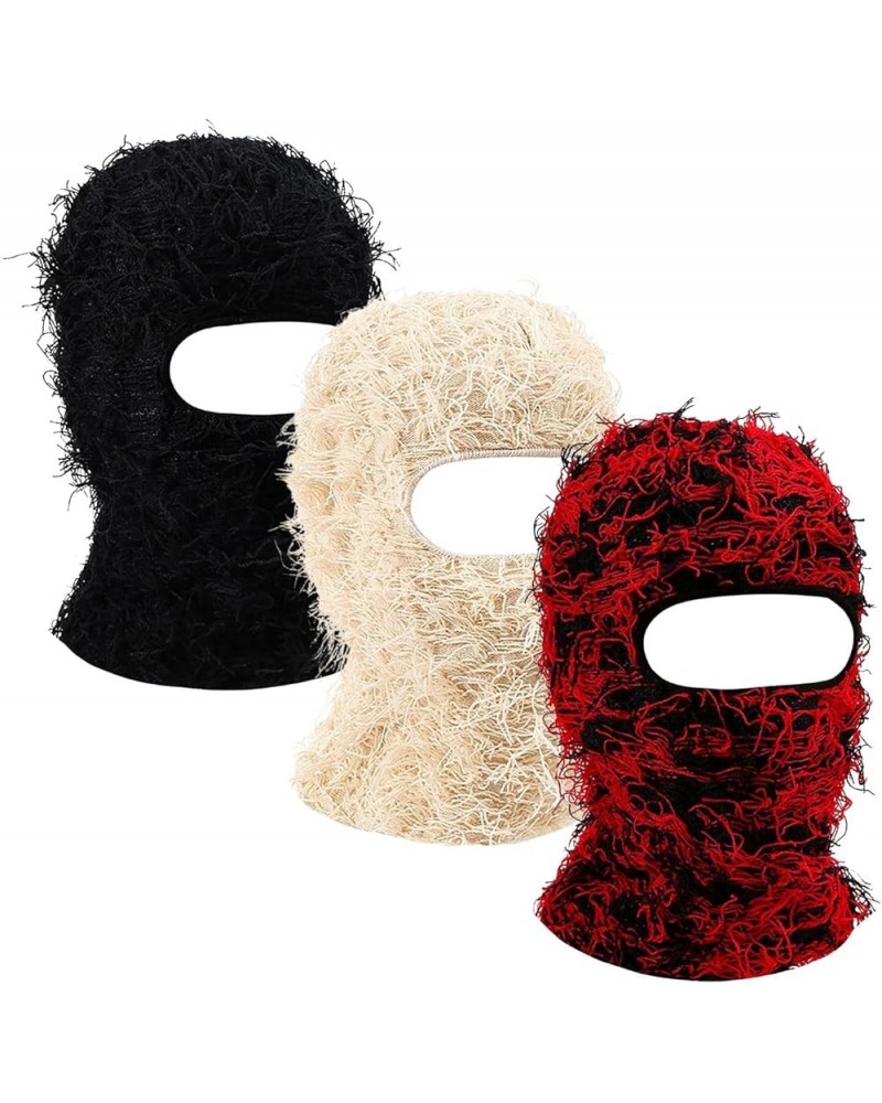 2 Pieces Winter Distressed Balaclava Knitted Ski Full Face Mask for Women Men 3 Pcs K $11.98 Balaclavas