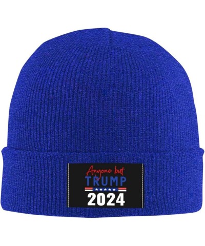 Anyone But Trump 2024 Funny Gift Beanie Hat Women Winter Hat Men Knit Slouchy Skull Cap Knitted Hat Hedging Hat Black Blue $9...