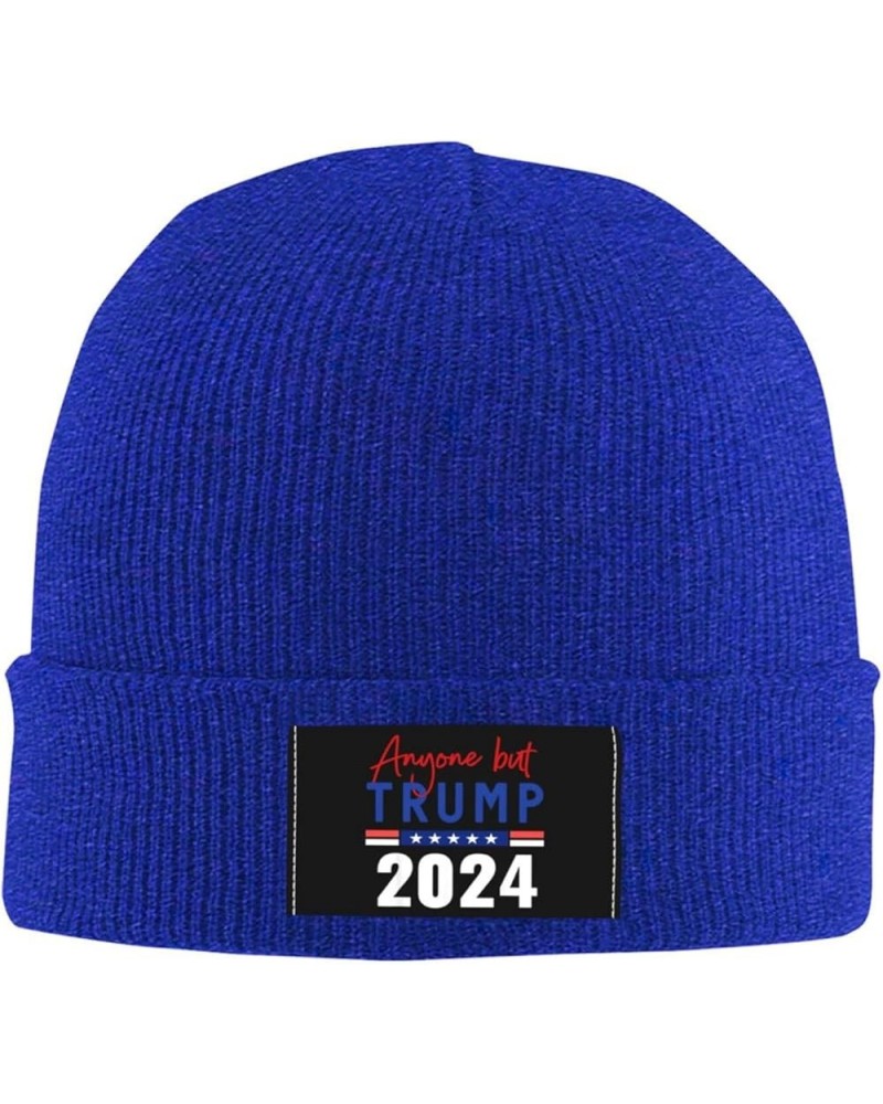 Anyone But Trump 2024 Funny Gift Beanie Hat Women Winter Hat Men Knit Slouchy Skull Cap Knitted Hat Hedging Hat Black Blue $9...