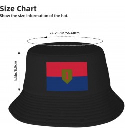 Flag of The United States Army 1st Infantry Division Bucket Hat for Women Men Bucket Hats Summer Sun Hats Beach Travel Fishin...