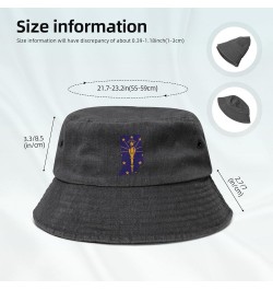 Indiana Terrain Map Bucket Hat for Men Women Outdoor Washed Cotton Sun Hats Travel Beach Hat Black $14.35 Bucket Hats