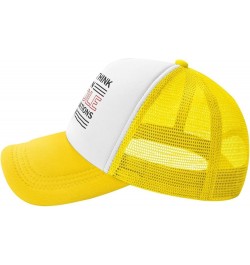 If People Think I Am an Assholes Congratulations I Am Mesh Hat Men Women Baseball Cap Trucker Hat Sports Hat Yellow $10.82 Ba...