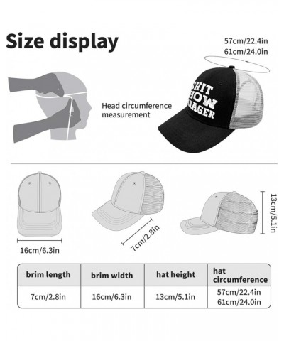 Funny Hats Shit Show Manager Hat for Mens Women AllBlack Cowgirl Hat Birthday Hats Cowgirl Hats Golf Hat Allblack $12.87 Sun ...