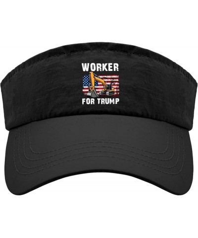 Worker for Trump Hats Visor for Teens Visor Hats Reversible Golf Hats Allblack $10.00 Visors