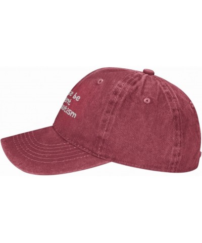 Please Be Patient I Have Autism Sunhat Distressed Washed Denim Cowboy Baseball Cap Classic Dad Hat Men Women Red $12.49 Baseb...