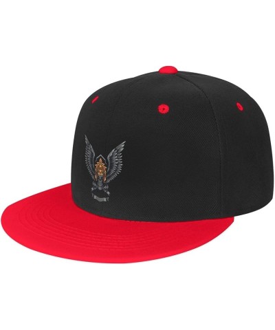 Flying Skulls Baseball Cap for Men Women Snapback Hat Adjustable Flat Bill Hats Red $14.09 Baseball Caps