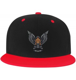 Flying Skulls Baseball Cap for Men Women Snapback Hat Adjustable Flat Bill Hats Red $14.09 Baseball Caps