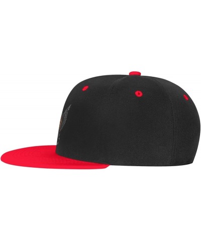 Flying Skulls Baseball Cap for Men Women Snapback Hat Adjustable Flat Bill Hats Red $14.09 Baseball Caps