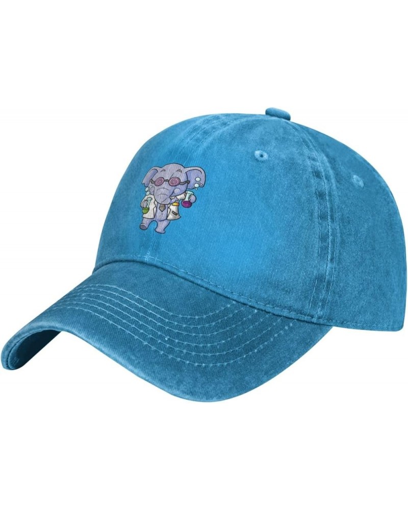 Scientists Elephants Baseball Cap for Men Women Hats Adjustable Vintage Cowboy Hat Blue $9.99 Cowboy Hats