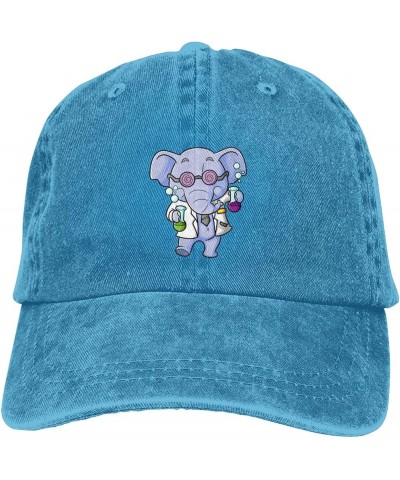 Scientists Elephants Baseball Cap for Men Women Hats Adjustable Vintage Cowboy Hat Blue $9.99 Cowboy Hats