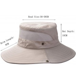 Men Women Outdoor Bucket Hat Breathable Wide Brim UV Protection Packable Boonie Hat Summer Hiking Camping Beach Sun Hat Black...