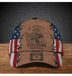 Gift for Dad Father's Day 82nd Airborne Veteran Cap, Gift for Men and Women, We Owe Illegals Nothing We Owe Our Veterans Ever...