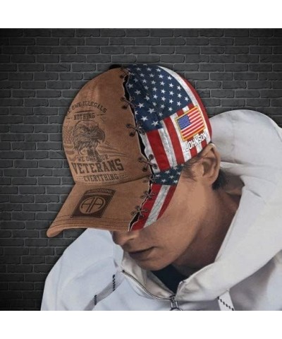 Gift for Dad Father's Day 82nd Airborne Veteran Cap, Gift for Men and Women, We Owe Illegals Nothing We Owe Our Veterans Ever...