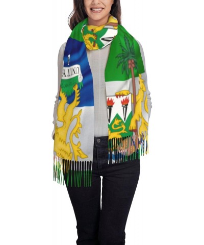 Coat of arms of Sierra Leone Scarf for Women Winter Warm Travel Silk Scarves $19.66 Scarves