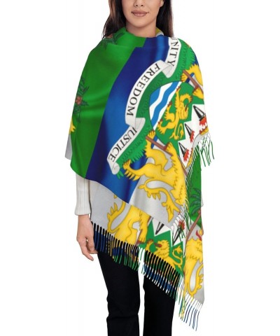 Coat of arms of Sierra Leone Scarf for Women Winter Warm Travel Silk Scarves $19.66 Scarves