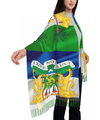 Coat of arms of Sierra Leone Scarf for Women Winter Warm Travel Silk Scarves $19.66 Scarves