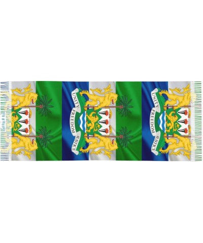 Coat of arms of Sierra Leone Scarf for Women Winter Warm Travel Silk Scarves $19.66 Scarves