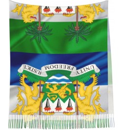 Coat of arms of Sierra Leone Scarf for Women Winter Warm Travel Silk Scarves $19.66 Scarves