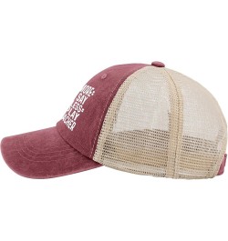 The More You Say The Less We Play PE Teacher Trucker Hat Women Vintage Mesh Baseball Cap for Summer Red $8.84 Baseball Caps