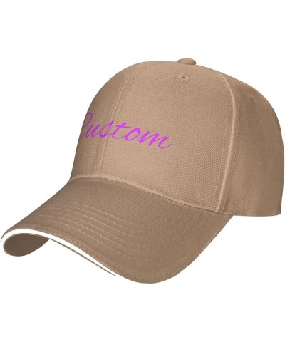 Personalized Baseball Cap Customized Baseball Caps with Text Logo Design Your Own Personalized Hat Custom Baseball Cap Natura...