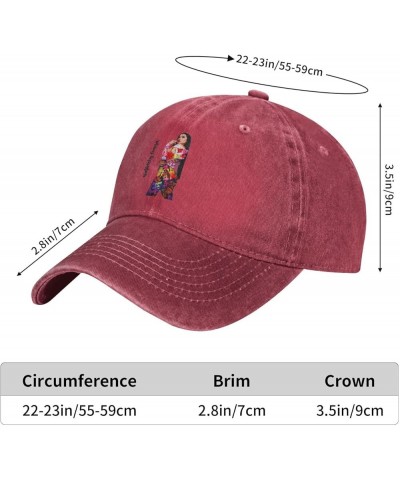 Baseball Cap Vintage Washed Cowboy Hat Snapback Hats Trucker Dad Hats Adjustable Sports Outdoor for Women Men Black Red $10.8...