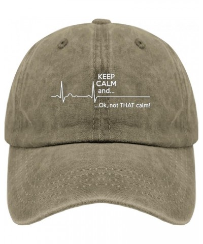 Funny Hats Keep Calm Not That Claim Hats for Womens Men Pigment Black Fishing Hats Vintage Hats Bucket Pigment Khaki $13.56 C...