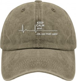 Funny Hats Keep Calm Not That Claim Hats for Womens Men Pigment Black Fishing Hats Vintage Hats Bucket Pigment Khaki $13.56 C...