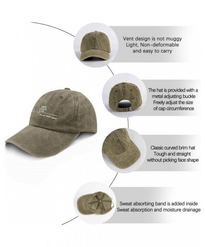 Funny Hats Keep Calm Not That Claim Hats for Womens Men Pigment Black Fishing Hats Vintage Hats Bucket Pigment Khaki $13.56 C...