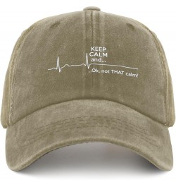 Funny Hats Keep Calm Not That Claim Hats for Womens Men Pigment Black Fishing Hats Vintage Hats Bucket Pigment Khaki $13.56 C...