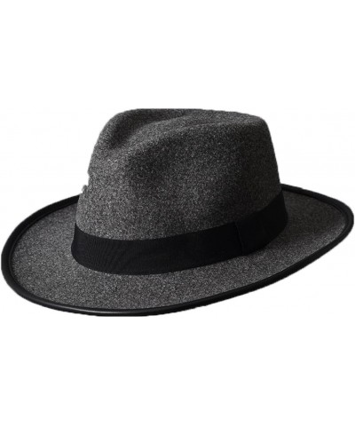 Mens Fedora Women Fashion Jazz Hat Autumn and Winter Coffee Woolen Blend Cap Outdoor Casual Dancing Hat Dark Grey $18.61 Fedoras