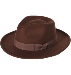 Mens Fedora Women Fashion Jazz Hat Autumn and Winter Coffee Woolen Blend Cap Outdoor Casual Dancing Hat Dark Grey $18.61 Fedoras