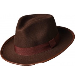 Mens Fedora Women Fashion Jazz Hat Autumn and Winter Coffee Woolen Blend Cap Outdoor Casual Dancing Hat Dark Grey $18.61 Fedoras