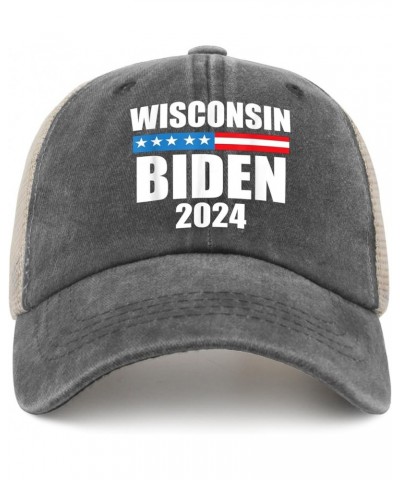 Wisconsin Biden 2024 Election Trump 2024 Hats for Men Trucket Funny Trucker Mens Black Mens Outdoor Hats Gift Hat Allblack $1...